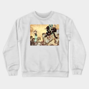 Cerberus, the Black Dog of Hades - Edmund Dulac Crewneck Sweatshirt